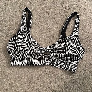 Aerie Tie Banded Wide Strap scoop bikini top